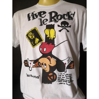 เสื้อยืดฤดูร้อนcalเสื้อวงนำเข้า Vive Le Rock! Crucified Mickey Seditionaries Sex Pistols Anarchy Anti-Hero Punk Rock Sty