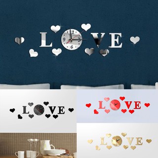 นาฬิกาติดผนัง ( LOVE ) 3D DIY Wall Clock 40cm