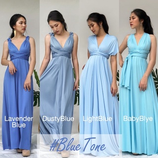 #Blue Tone Infinity dress อินฟินิตี้เดรส ชุดออกงาน ชุดราตรี ชุดเพื่อนเจ้าสาว BY INCHESTYLE