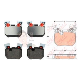 GDB1795 ผ้าเบรค-หลัง(TRW) (เนื้อผ้า COTEC) BMW Series3 320d, 330i, 325d, 330d (E90) 2.0D, 3.0L, 3.0D 2WD 07-12-&gt;