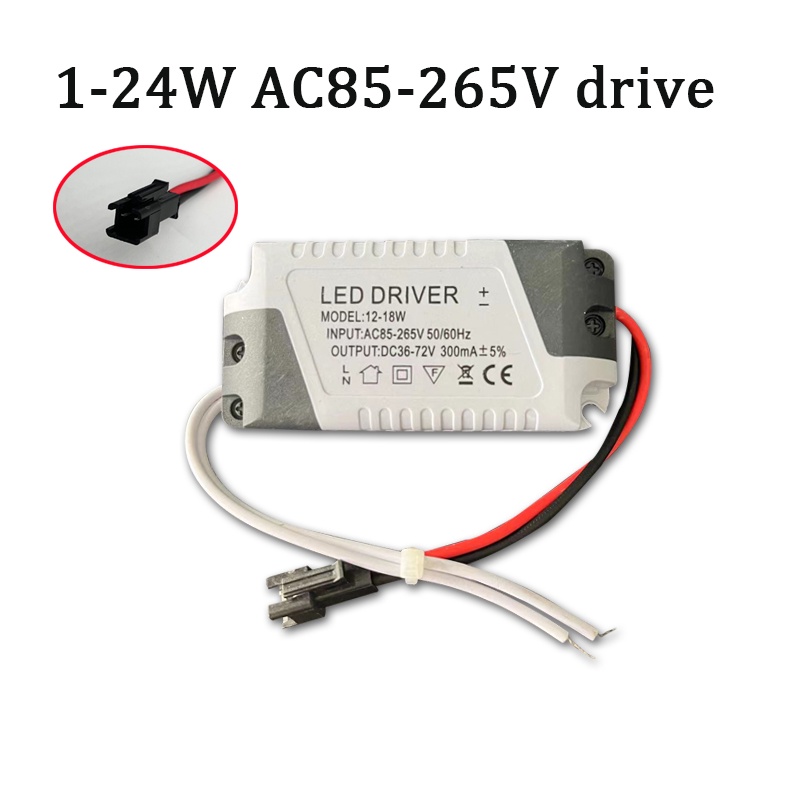 Ac85 ~265V 1-3W 4-7W 8-12W 12-18W 18-24W LED Driver Power Supply Adapter Transformer สําหรับไฟ LED ดาวน ์ ไลท ์ ติดตามโคมไฟเพดาน