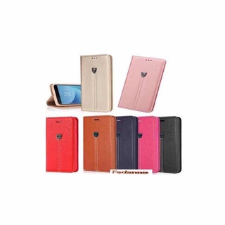เคสหนัง​ฝา​พับ​รุ่น Samsung A72(5G) A7(2018) J6(2018) J4(2018) J6plus J7 J7core A9(2018) A9(2019) ใส่บัตรตั้ง​ได้​