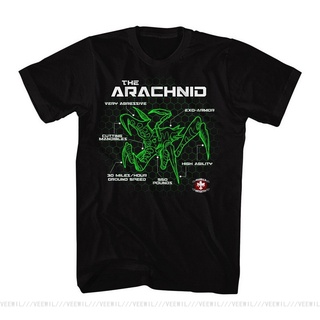 เสื้อยืด ผ้าฝ้าย พิมพ์ลาย Starship Troopers Movie The Arachid Mobile Infantry แฟชั่นสําหรับผู้ชายS-5XL