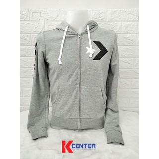 Converse เสื้อแจ็คเก็ต มีฮู้ด รุ่น 12300W965 สีเทา