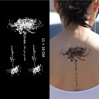 【Mars Tattoo】ใหม่ สติกเกอร์รอยสักชั่วคราว ลายดอกไม้ กึ่งถาวร 2 สัปดาห์ ติดทนนาน D063