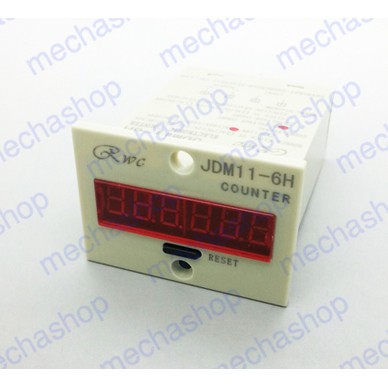 เครื่องนับจำนวน ดิจิตอลเค้าท์เตอร์ JDM11-6H แรงดัน DC12V/24Vcontact input accumulating counter relay