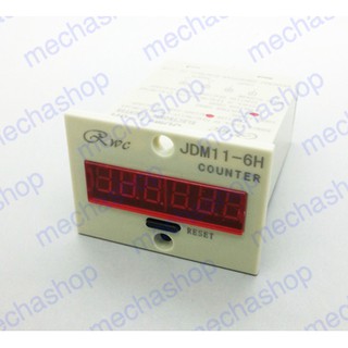 เครื่องนับจำนวน ดิจิตอลเค้าท์เตอร์ JDM11-6H แรงดัน DC12V/24V contact input accumulating counter relay อินพุทแบบ Contact