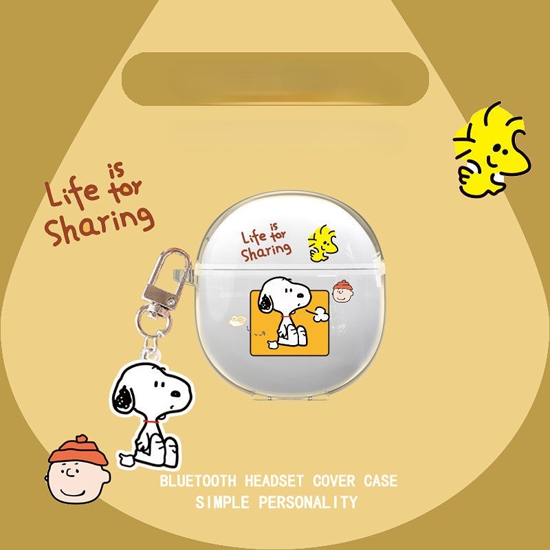 สําหรับ QCY T18 กรณีน่ารักโปร่งใส Cool Tide การ์ตูนสําหรับ QCY T18 ปลอกหูฟังแบบนุ่มฝาครอบ