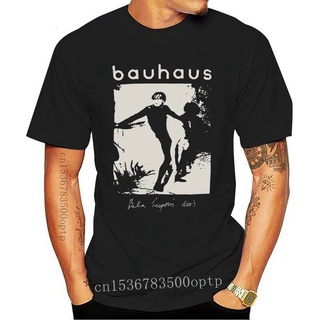 เสื้อยืดลําลอง สําหรับผู้ชาย แขนสั้น พิมพ์ลายวงร็อค BAUHAUS * Gothic Punk สีดํา S-3 ทรงสลิมฟิต 235052Size S-5XL