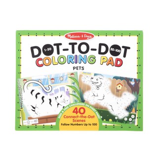 Melissa &amp; Doug รุ่น 30261 123 Dot-to-Dot Coloring Pad - Pets ชุดสมุดระบายสีจัมโบ้ ต่อจุด 123... รุ่นสัตว์เลี้ยง ส่งเสริม