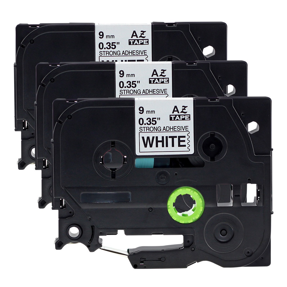 6K5G 3-Pack TZe-S221 TZeS221 Extra-Strength Adhesive Laminated Label Tape, TZ-S221 TZS221 Labeling C