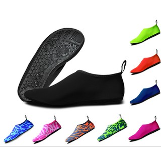 [Ready stock] รองเท้าชายหาด Adult/child Soft Water Sport Swimming Socks Solid color beach shoes yoga shoes Non-slip sole Scuba Diving Surfing Snorkeling Beach Shoes Lovers Couple Shoes Size 22-47