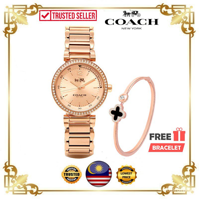 [Authentic] Coach Women's 1941 Sport 30mm Bracelet Watch Rose Gold 14502200