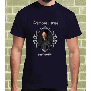 ผ้าฝ้ายแท้ เสื้อยืด ผ้าฝ้าย พิมพ์ลาย The Vampire Diaries Damon Saatore สําหรับผู้ชาย TR626WE30997S-5XLสามารถปรับแต่งได้