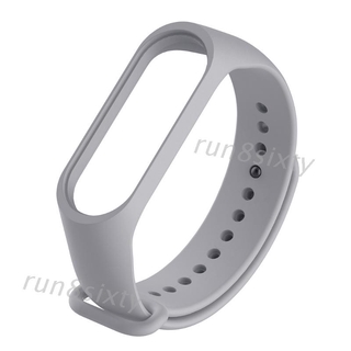 Rxsix สายนาฬิกาข้อมือซิลิโคนสําหรับ Xiaomi Mi Band 3 4 Sport Watch