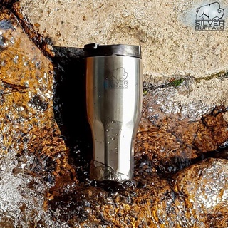 Silver Buffalo Tumbler แก้วน้ำสแตนเลสเก็บความร้อนและความเย็น แบรนดังจากยุโรปยอดฮิต ใช้ใส่เครื่องดื่มได้ทั้ง ร้อนและเย็น