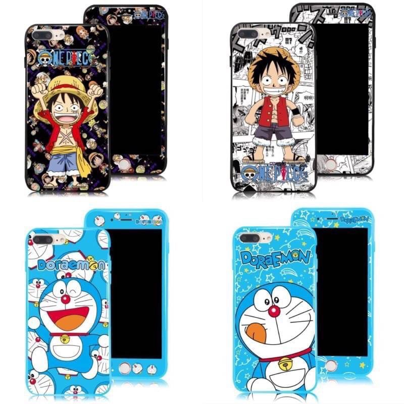 เคส+ฟิล์มกระจกประกบหน้าหลังลายเดี่ยวกันกับเคส(มีสิ้นค้าพร้อมส่ง)ลำหรับรุ่นของ 11 6S 6 6Plus 6SPlus 7 8 SE 7Plus 8Plus Sa