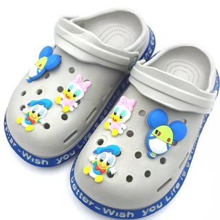 การ์ตูนโดนัลด์ดั๊ก Crocs Jibbitz Charm ชุดมินนี่ Croc Jibbits กุทัณฑ์ Mickey Jibits สําหรับเด็ก อุปกรณ์เสริมรองเท้า จี้รองเท้า หมุดตกแต่ง