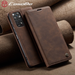 Caseme เคสโทรศัพท์มือถือหนัง ฝาพับแม่เหล็ก พร้อมช่องใส่บัตร หรูหรา สําหรับ Xiaomi Redmi Note 11 Redmi Note 11 Pro Redmi Note 11 Pro+ 5G 013