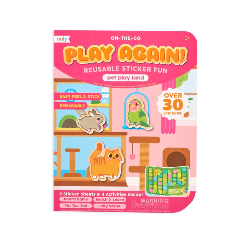 Sticker play Again -on the go ฝึก EF เสริมจินตนาการ สำหรับเด็กๆ :ลาย Pet Play Land นำเข้าจากอเมริกา พร้อมส่ง