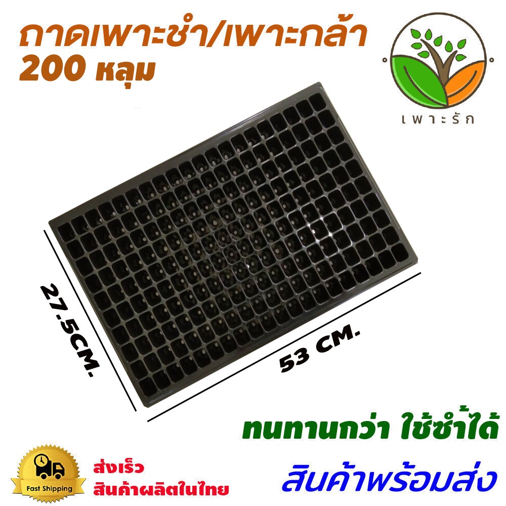 ถาดเพาะกล้า /เพาะชำ /เพาะเมล็ด/ปลูกผัก 200หลุม งานส่งตรงจากไทย