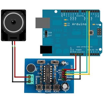 Voice and Sound Record + Playback Module - ISD1820
