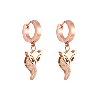 Western Stainless Steel Spring Fox Earring