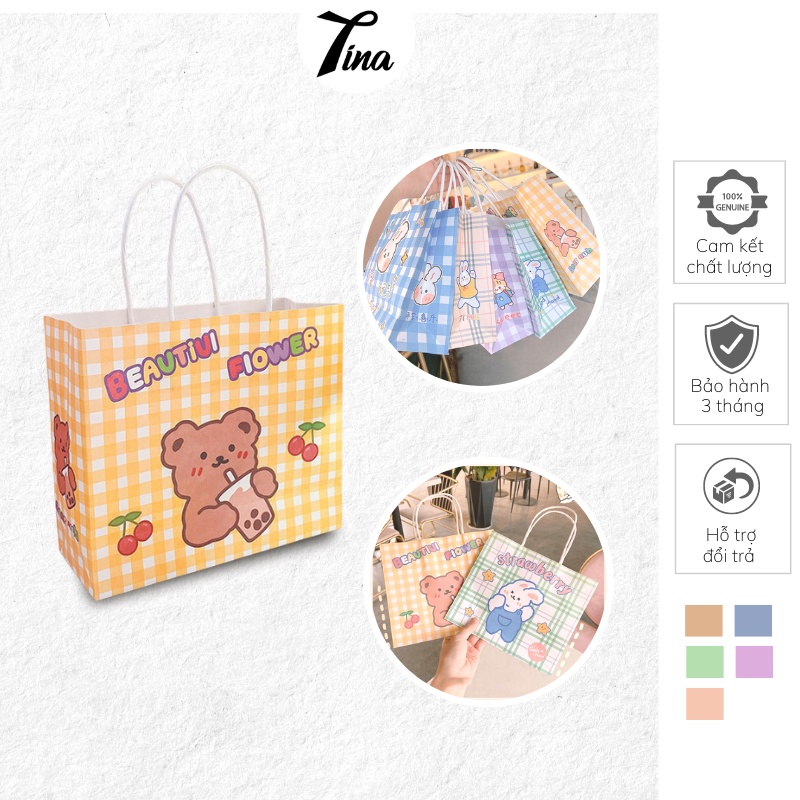 ถุงกระดาษของขวัญคริสต์มาสการ์ตูนน่ารัก TINA SHOP PK441