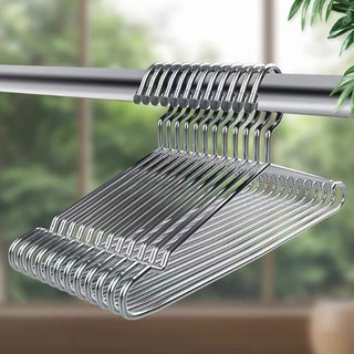 WOOKEE ไม้แขวนเสื้อสแตนเลส หนา3mm ยาว 32/4042//45cm(5/10ชิ้น…