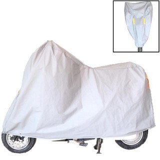 ผ้าคลุมรถมอเตอร์ไซค์ บิ๊กไบค์ จักยาน สีเงิน Motorcycle Motorbike Cover