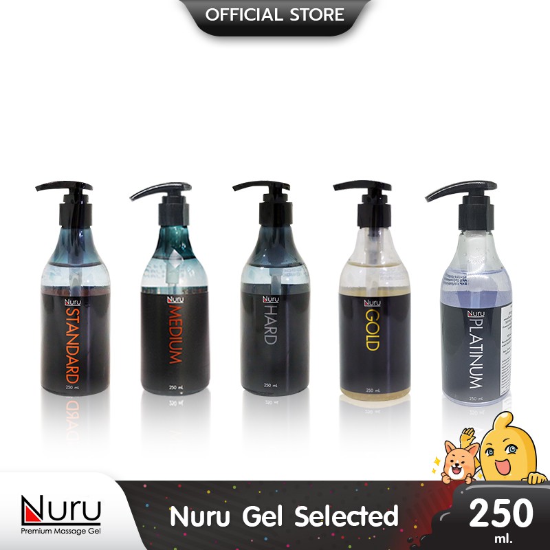 Nuru Gel เจลหล่อลื่น เลือกความลื่นได้ตามที่ต้องการ รุ่น Standard - Platinum ขนาด 250 ml.