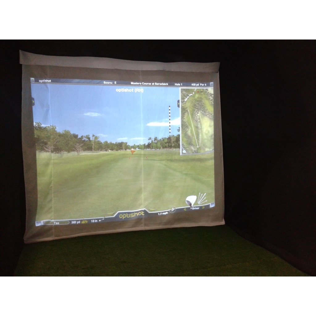 golf screen Width 476 cm. * Height 360 cm