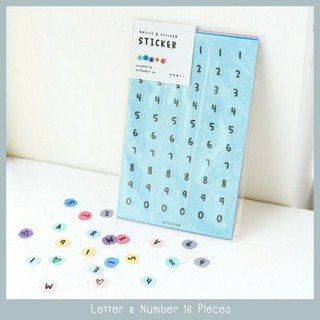 Letter &amp; Number ชุด 16 แผ่น ตกแผ่นละ 2.5 บาทเท่านั้น