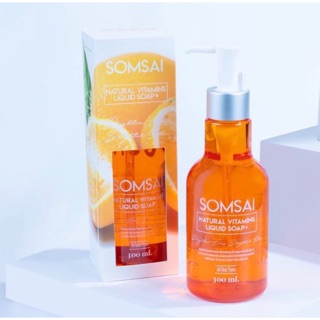 (ใช้โค้ด INCLS22 ลด 50% สูงสุด 100) SOMSAI สบู่วิตามินส้มใส 300ml. ของแท้แพ็คเกจใหม่ล่าสุด