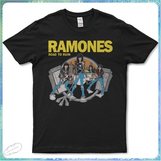 ขายดี พร้อมส่ง เสื้อยืดผ้าฝ้าย 100% พิมพ์ลายวงเมทัล Ramones Road To Ruin สีขาว ขนาดใหญ่ สไตล์วินเทจ พลัสไซซ์ ของขวัญวั