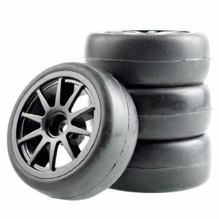 RC 910-6018 Slick Racing Tires&amp; Wheel Sets For HSP HPI 1/10 1:10 Touring Car