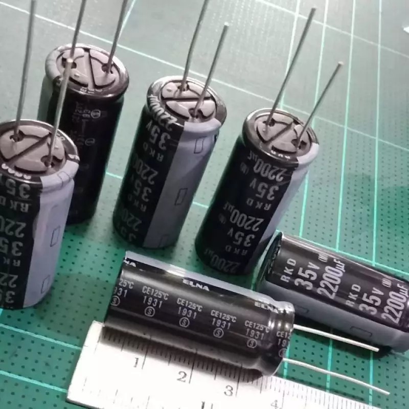 Capacitor 2200UF 35V ELNA 125C (แพ็ค10ตัว) ขนาด16x36mm แท้-ใหม่จากโรงงาน #คาปาซิเตอร์ #Capacitor #ตัวเก็บประจุ