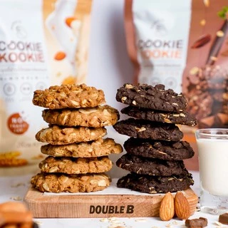 Double B คุกกี้ข้าวโอ๊ตผสมอัลมอนด์ หวานน้อย Set 10 ถุง คุ้มสุดๆ!! มี 3 รสชาติ (250g./ถุง)