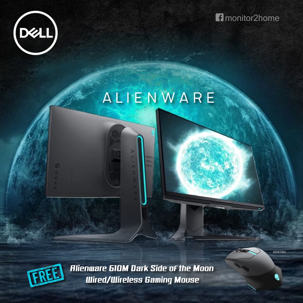 Monitor Gamer Alienware 25 360hz Aw2523hf Cor Dark Side of the Moon  100V/240V