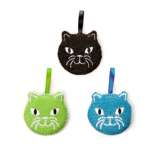 Kikkerland Cat Sponges Set Of 3 - ฟองน้ำรูปแมวทำความสะอาดแพ็ค 3 ชิ้น