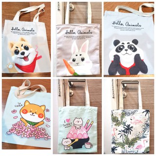(Sale) ถุงผ้า ลดโลกร้อน ลายการ์ตูน ลายไทยๆ สวยงาม น่ารักๆ
