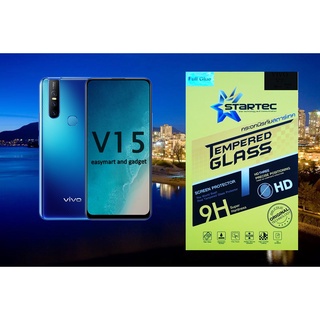 STARTEC ฟิล์มกระจกโค้งเต็มจอ-กาวเต็มทั้งแผ่น Vivo V15 (หน้ากระจกเต็มจอ+หลังเคพร่าใส) Black-ดำ 2in1