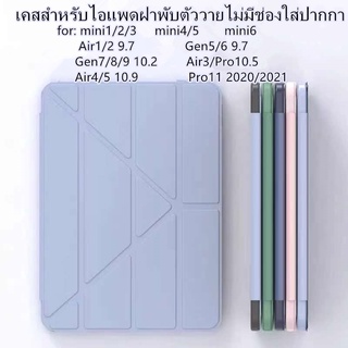 เคสไอแพด gen7/8/9 10.2 Air1/2 9.7 gen5/6 9.7 Air3/10.5 Air4/5 10.9 Pro11 mini 1/2/3/4/5 mini 6 พับจีบไม่มีช่องใส่ปากกา