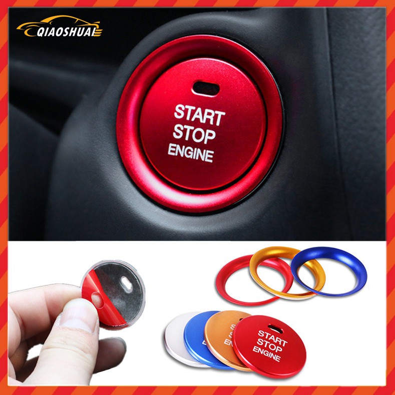 QS ฝาครอบปุ่ม Start Stop เครื่องยนต์ สำหรับ Mazda 3 Axela CX-3-4-5