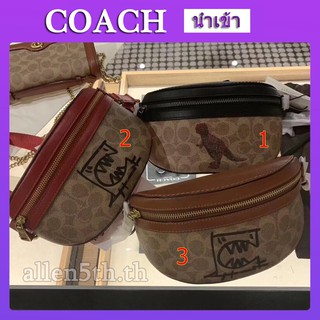 Coach F73939 39939 60001 กระเป๋าเงินชายและหญิง  กระเป๋ามีซิป   Selena สัญลักษณ์