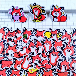 ★★★ Q Red Fox . Funny Emoji Q-2 Mini Diary Manual สติ๊กเกอร์ ★★★ 60Pcs/Set DIY Fashion Scrapbooks Album Decor Decals สติ๊กเกอร์（Size: 2~3cm）