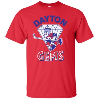 [COD]เสื้อยืด พิมพ์ลายโลโก้ Dayton Gems Retro Hockey 1970S 1980SS-5XL