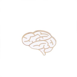 Brain Pin (White) เข็มกลัดสมองขาว