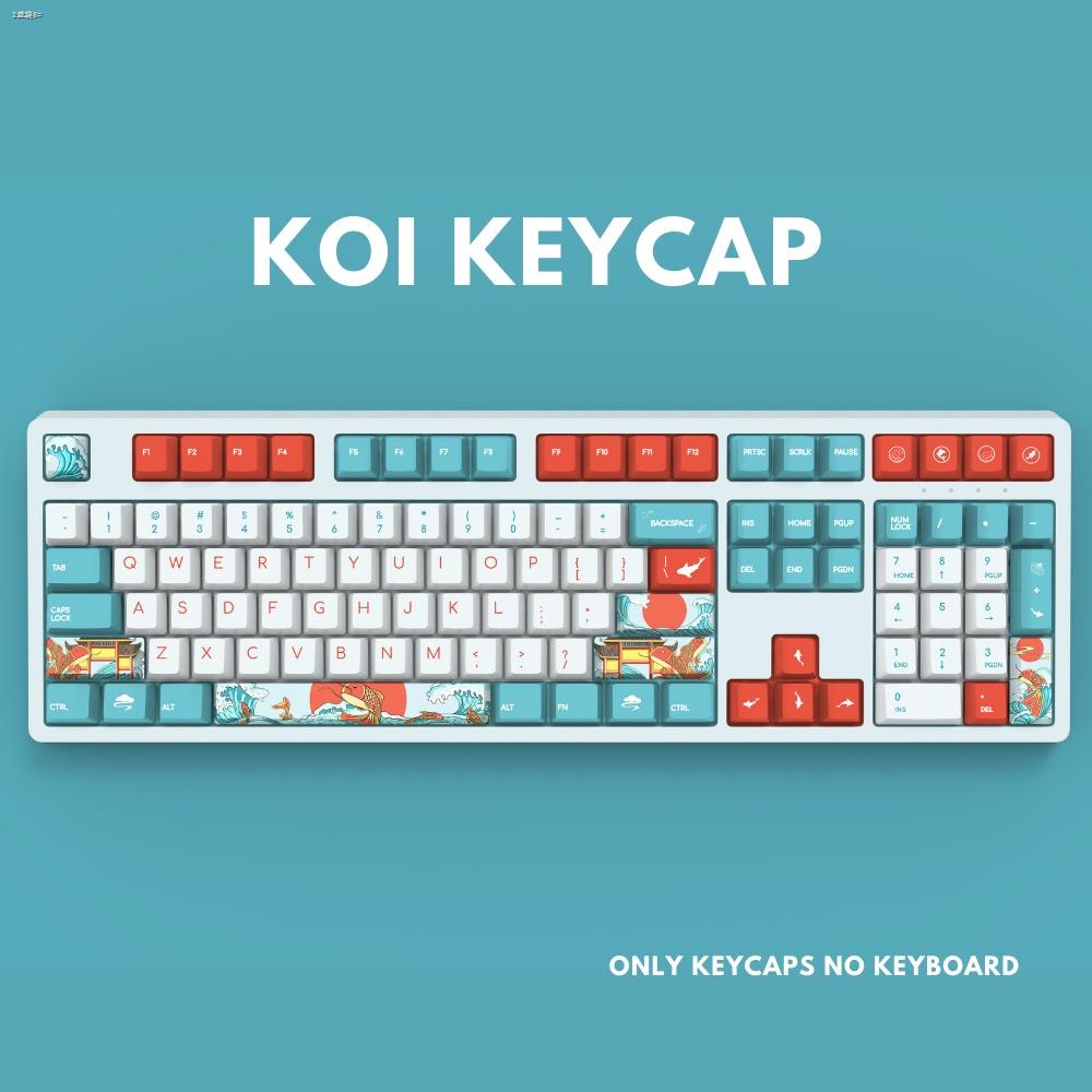 แป้นพิมพ์ภาษาไทย Koi keycap 104-key PBT sublimation OEM mechanical keyboard keycap