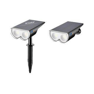 โปรโมชั่น : แพ็ค2 GYlight โคมไฟปักดินโซล่าเซลล์ พลังงานแสงอาทิตย์ แสงเหลือง Warmwhite รุ่น LS-02